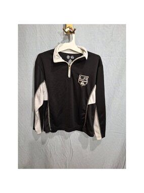 Los Angeles Kings Boys M Majestic 1/4Zip Long Sleeve Shirt